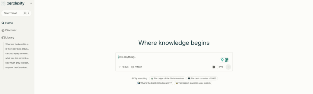 Perplexity Dashboard